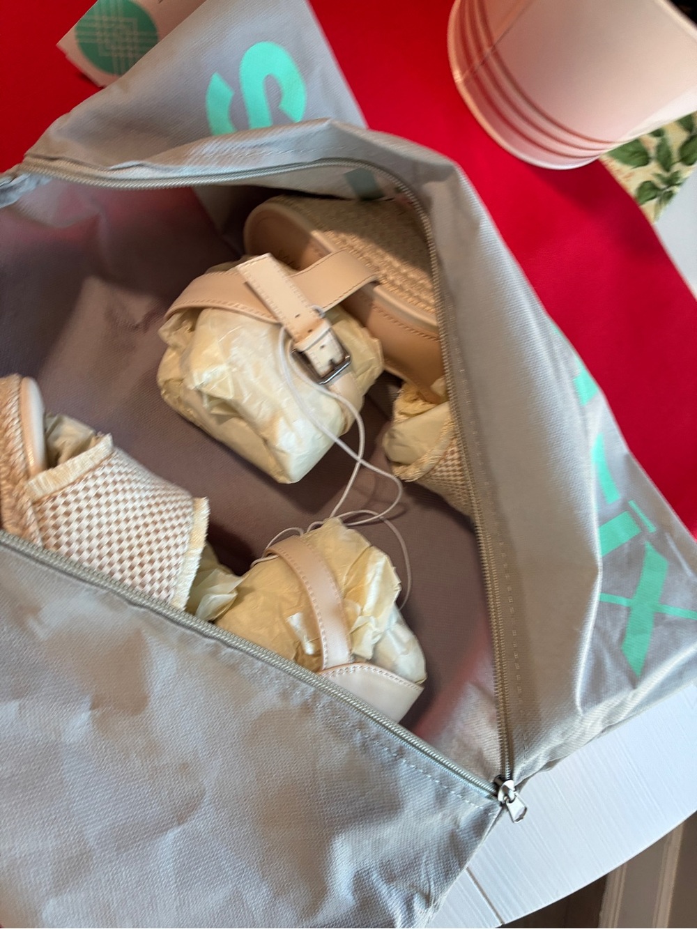 NEW Market & Spruce Mila Beige Textile Wedge Shoes Size 5 1/2 New Retail $88 - Picture 12 of 12